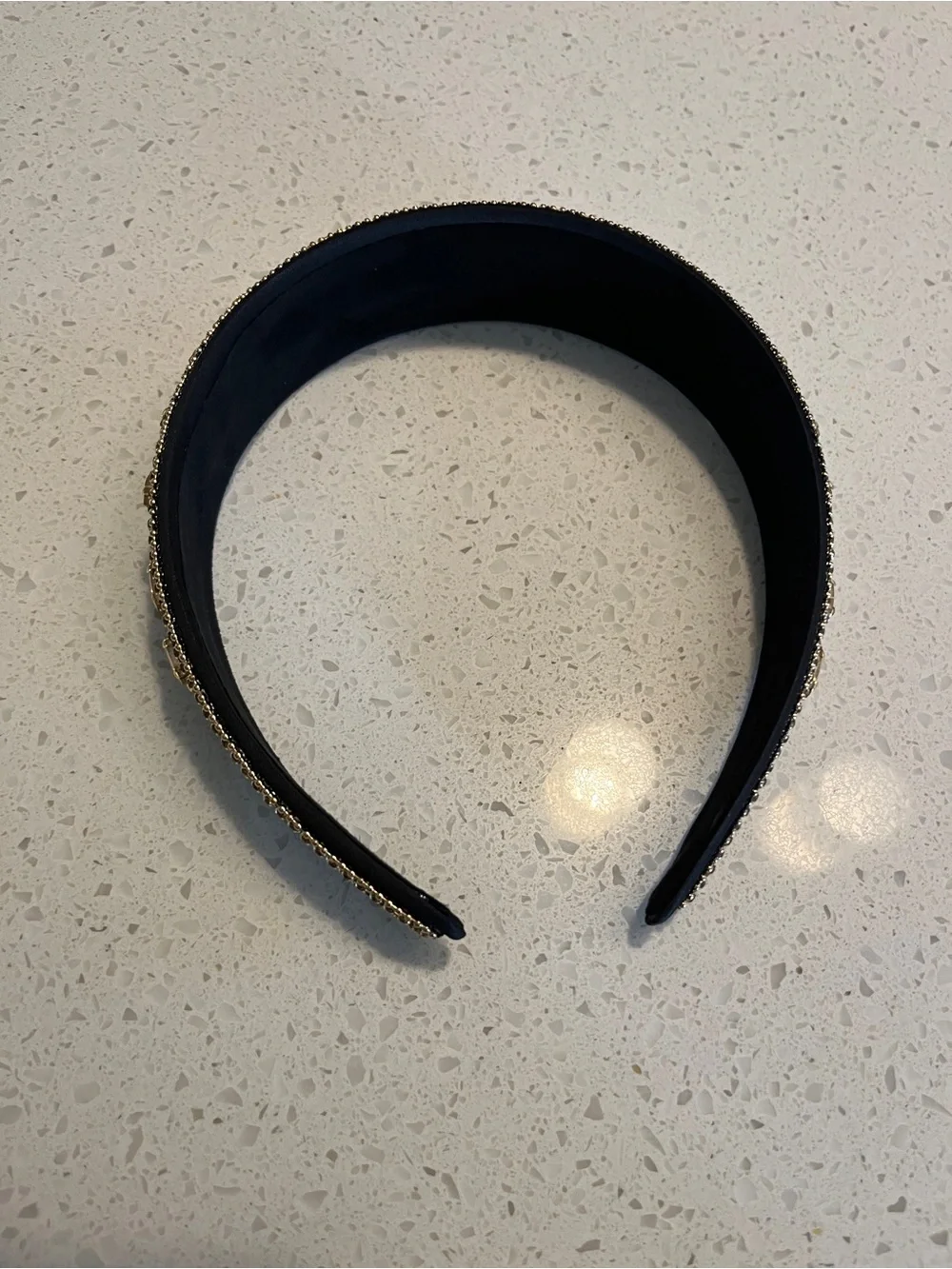 Embellished black‎ and gold Crystal Headband